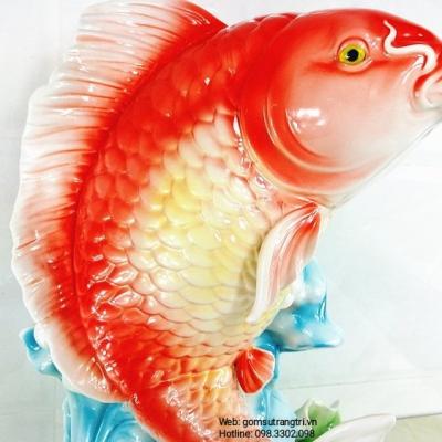 tượng cá, tượng cá bằng sứ, tượng trung quốc, sản phẩm trang trí nhà cửa